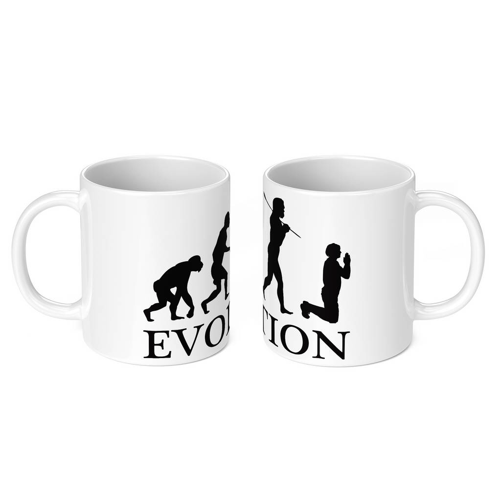 PRAYING EVOLUTION 11oz NOVELTY MUG Mugs