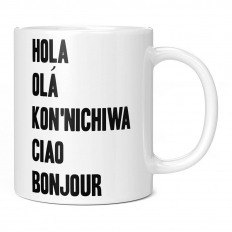 HELLO ACROSS THE WORLD 11OZ NOVELTY MUG