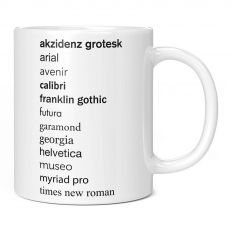 TYPEFACES 11OZ NOVELTY MUG