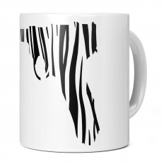 ZEBRA HANDGUN 11OZ NOVELTY MUG