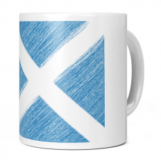 SCOTLAND SCRIBBLE FLAG 11OZ NOVELTY MUG