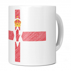 NORTHERN IRELAND SCRIBBLE FLAG 11OZ NOVELTY MUG