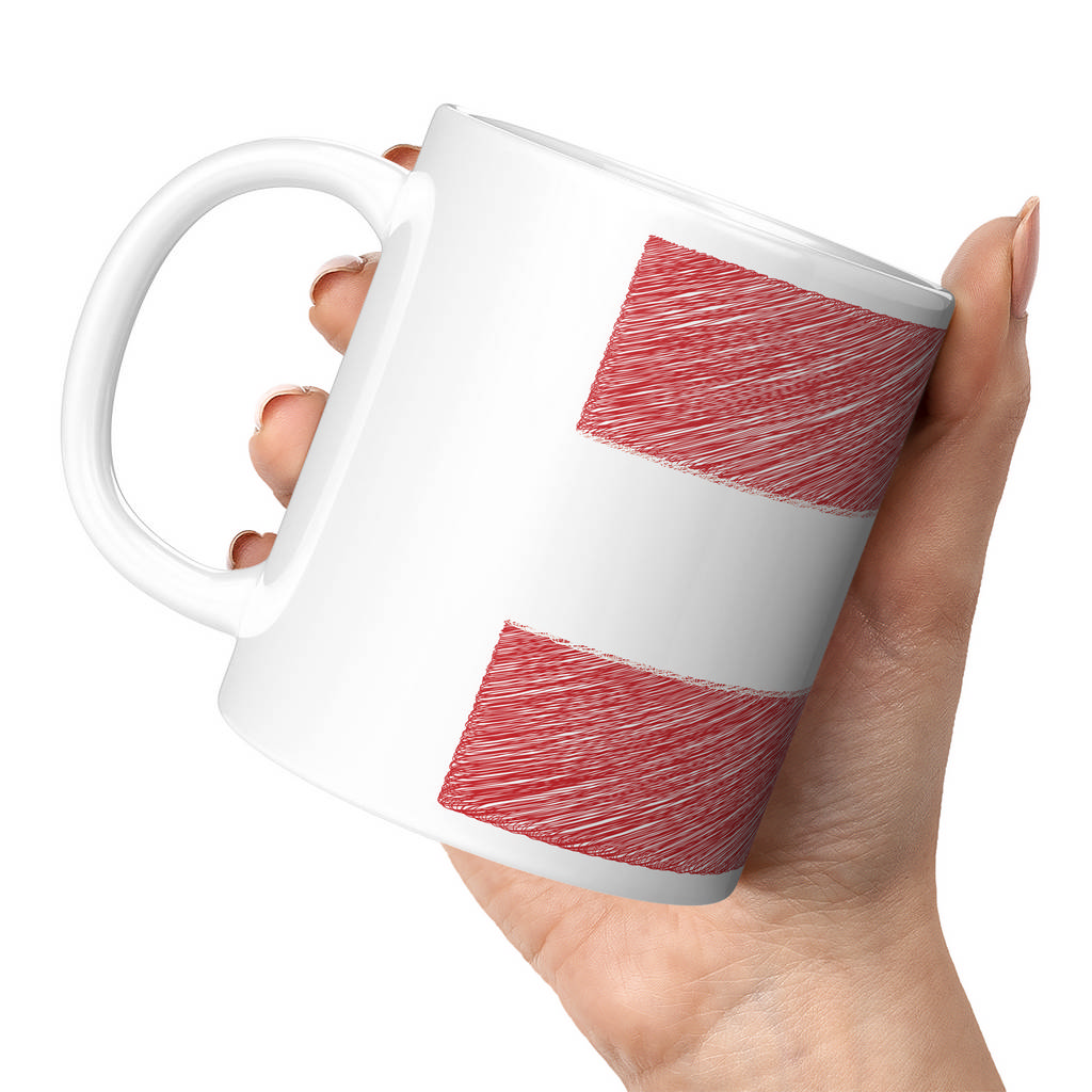 AUSTRIA SCRIBBLE FLAG 11oz NOVELTY MUG Mugs