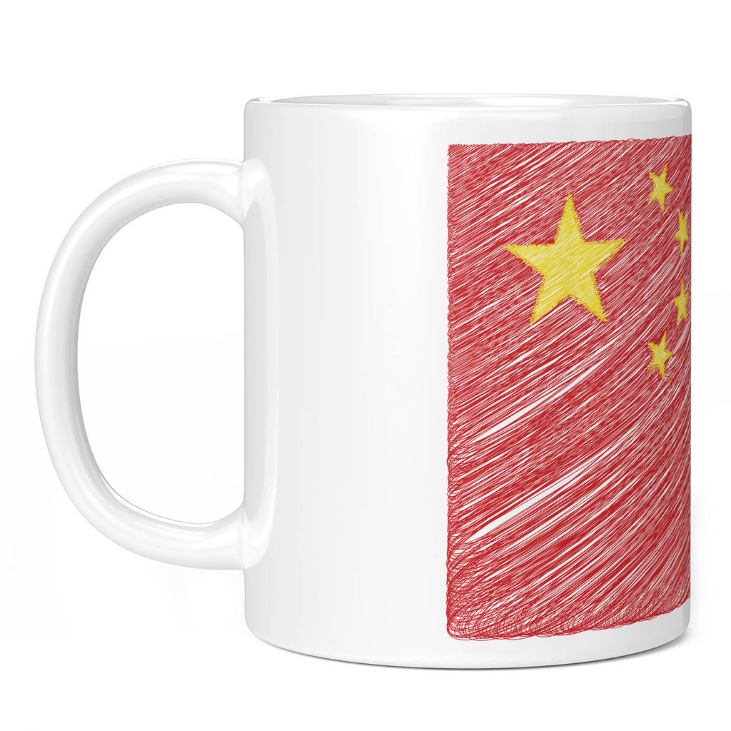 CHINA SCRIBBLE FLAG 11oz NOVELTY MUG Mugs