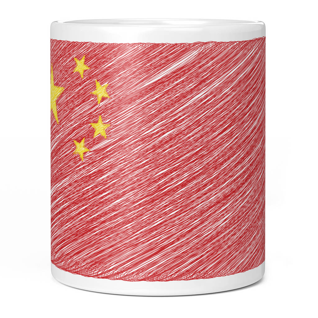 CHINA SCRIBBLE FLAG 11oz NOVELTY MUG Mugs