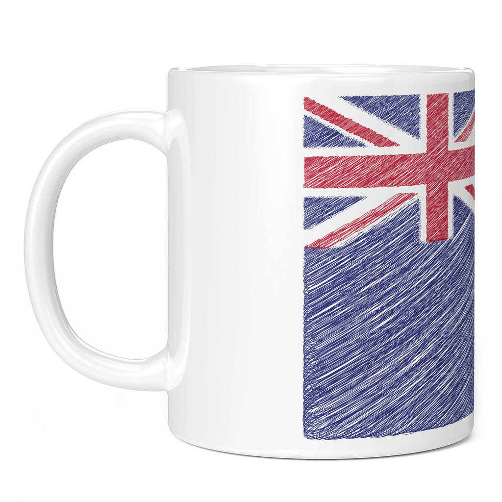 COOK ISLANDS SCRIBBLE FLAG 11oz NOVELTY MUG Mugs