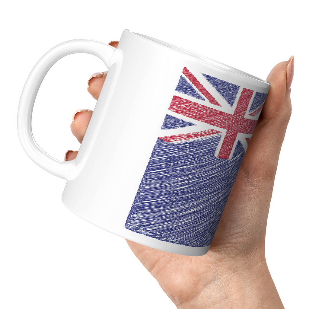 COOK ISLANDS SCRIBBLE FLAG 11oz NOVELTY MUG Mugs