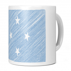 MICRONESIA SCRIBBLE FLAG 11OZ NOVELTY MUG