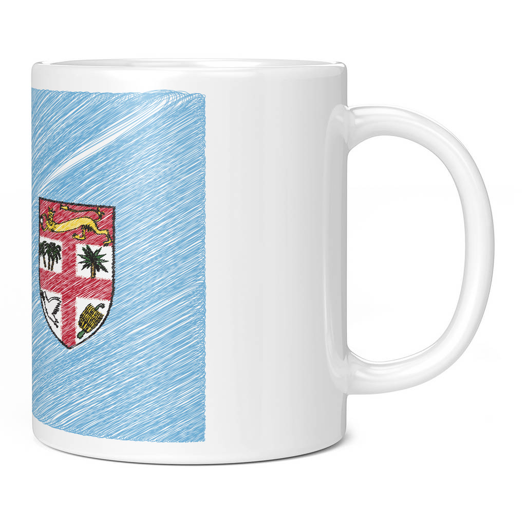 FIJI SCRIBBLE FLAG 11oz NOVELTY MUG Mugs