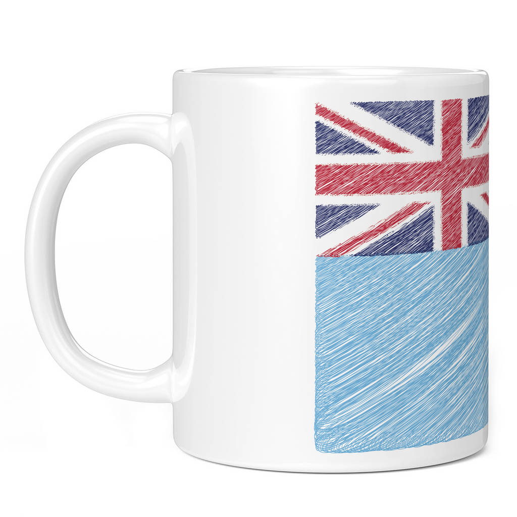 FIJI SCRIBBLE FLAG 11oz NOVELTY MUG Mugs