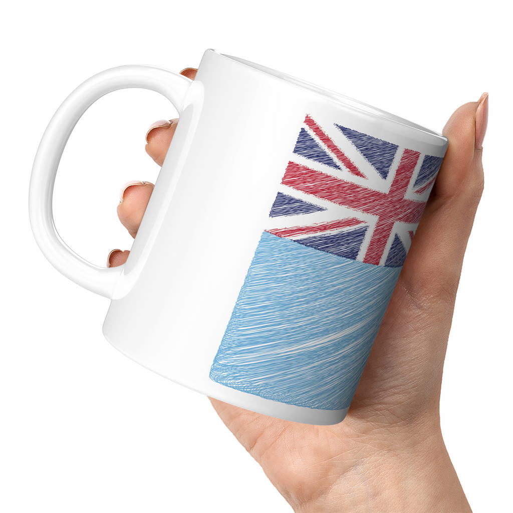 FIJI SCRIBBLE FLAG 11oz NOVELTY MUG Mugs