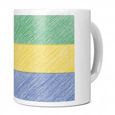 GABON SCRIBBLE FLAG 11OZ NOVELTY MUG