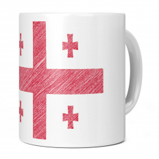 GEORGIA SCRIBBLE FLAG 11OZ NOVELTY MUG