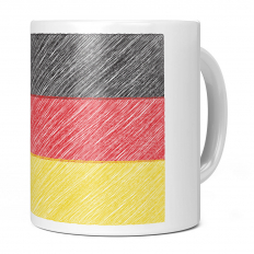 GERMANY SCRIBBLE FLAG 11OZ NOVELTY MUG
