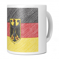 GERMANY STATE SCRIBBLE FLAG 11OZ NOVELTY MUG