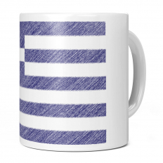 GREECE SCRIBBLE FLAG 11OZ NOVELTY MUG