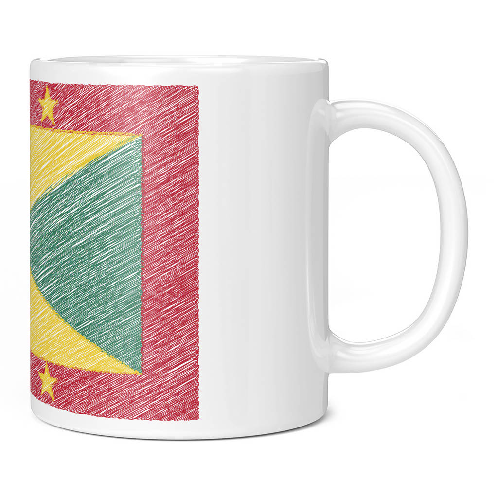 GRENADA SCRIBBLE FLAG 11oz NOVELTY MUG Mugs