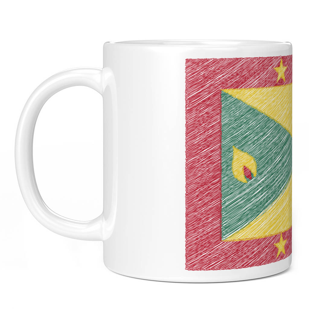 GRENADA SCRIBBLE FLAG 11oz NOVELTY MUG Mugs