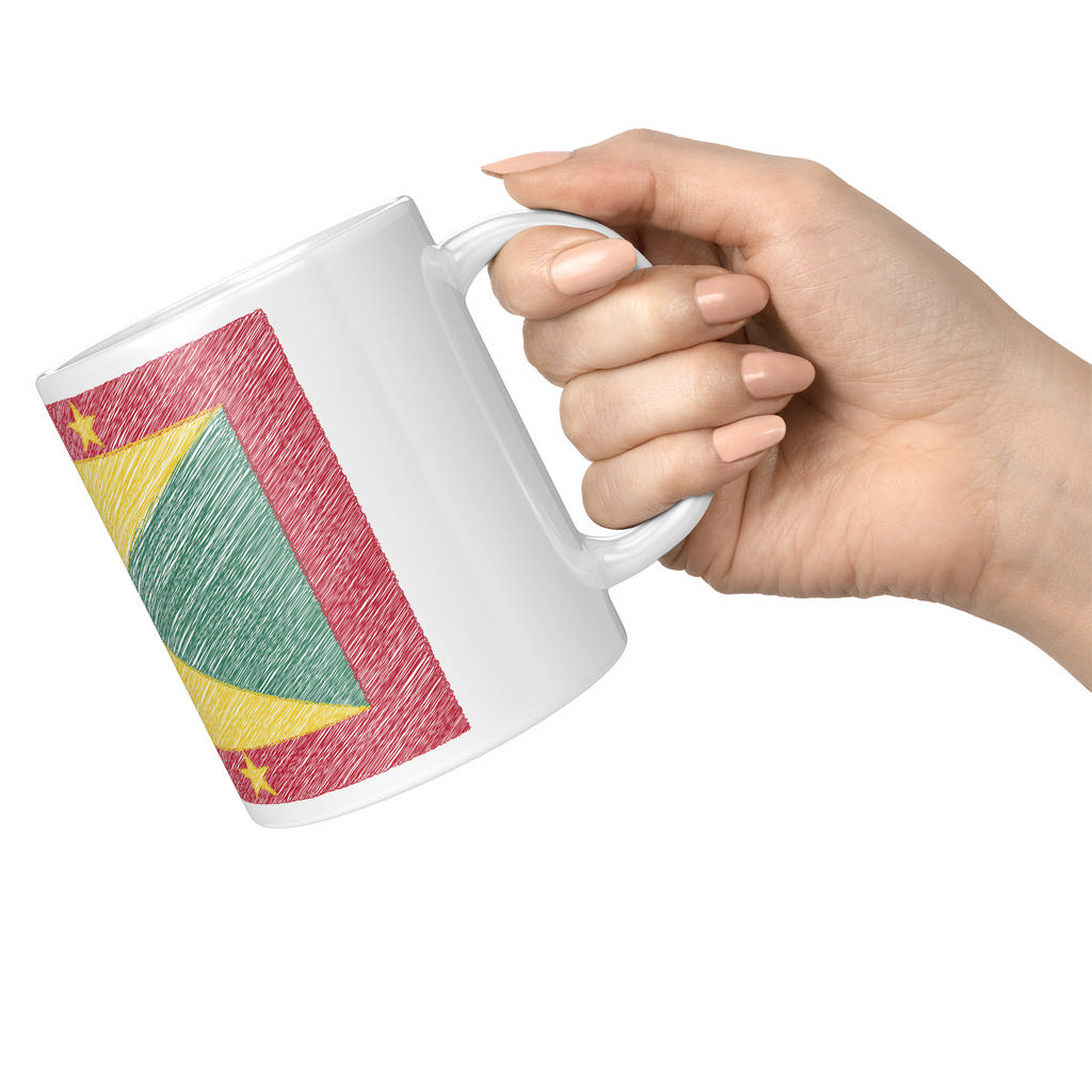 GRENADA SCRIBBLE FLAG 11oz NOVELTY MUG Mugs