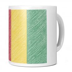 GUINEA SCRIBBLE FLAG 11OZ NOVELTY MUG