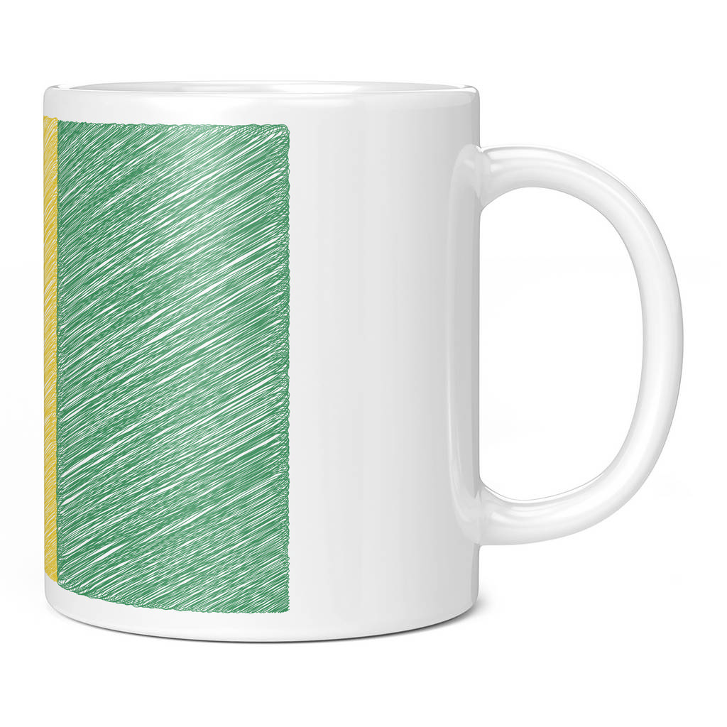 GUINEA SCRIBBLE FLAG 11oz NOVELTY MUG Mugs