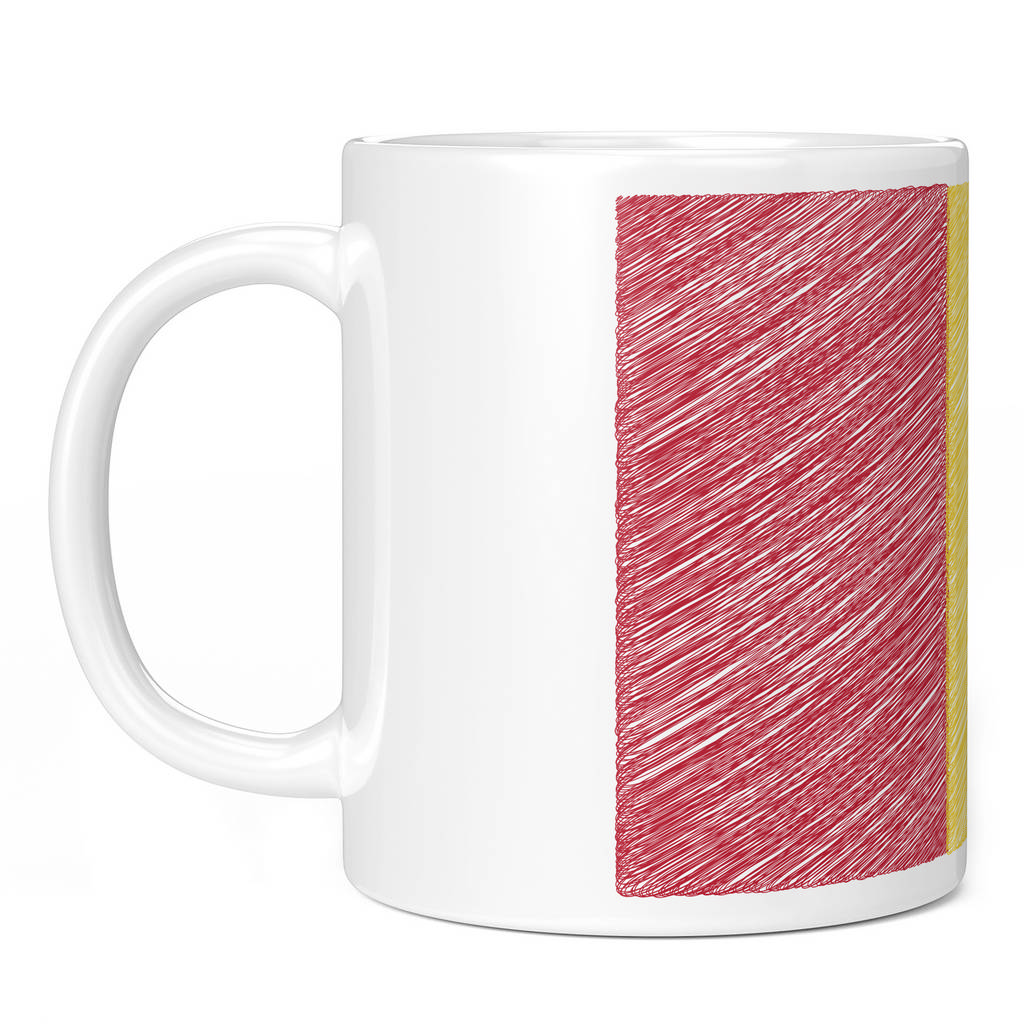 GUINEA SCRIBBLE FLAG 11oz NOVELTY MUG Mugs