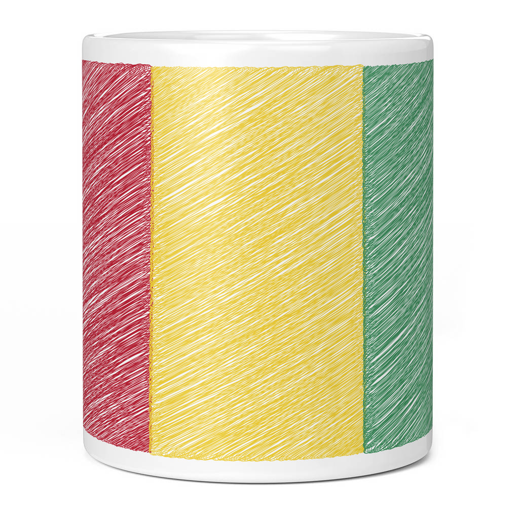 GUINEA SCRIBBLE FLAG 11oz NOVELTY MUG Mugs
