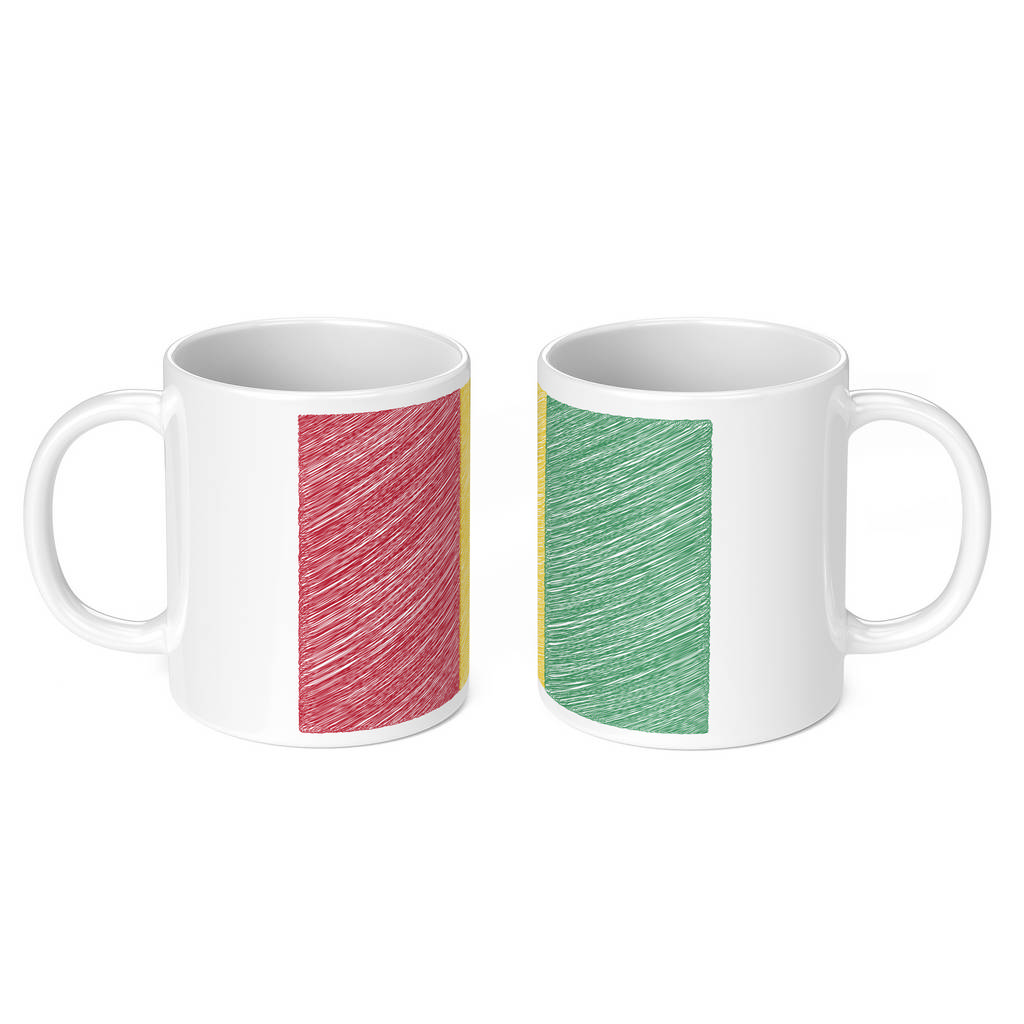 GUINEA SCRIBBLE FLAG 11oz NOVELTY MUG Mugs