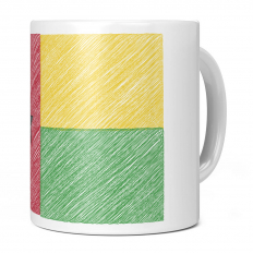 GUINEA BISSAU SCRIBBLE FLAG 11OZ NOVELTY MUG