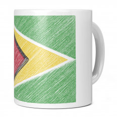 GUYANA SCRIBBLE FLAG 11OZ NOVELTY MUG