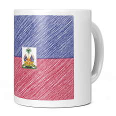 HAITI SCRIBBLE FLAG 11OZ NOVELTY MUG