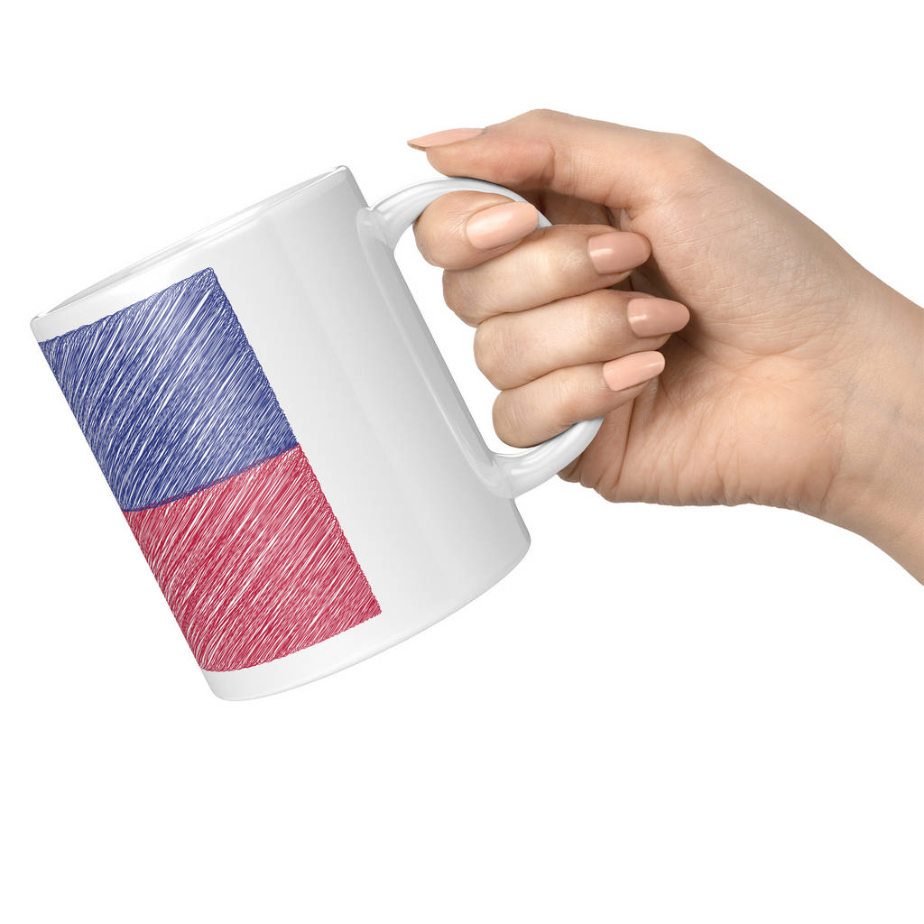 HAITI SCRIBBLE FLAG 11oz NOVELTY MUG Mugs