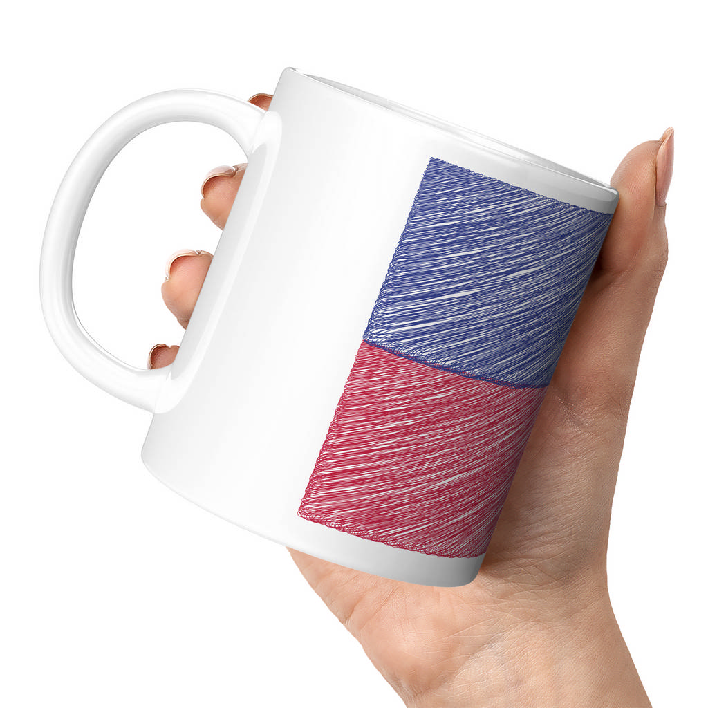 HAITI SCRIBBLE FLAG 11oz NOVELTY MUG Mugs