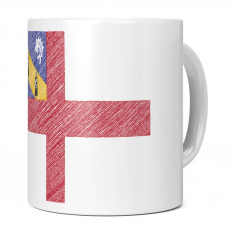 HERM SCRIBBLE FLAG 11OZ NOVELTY MUG