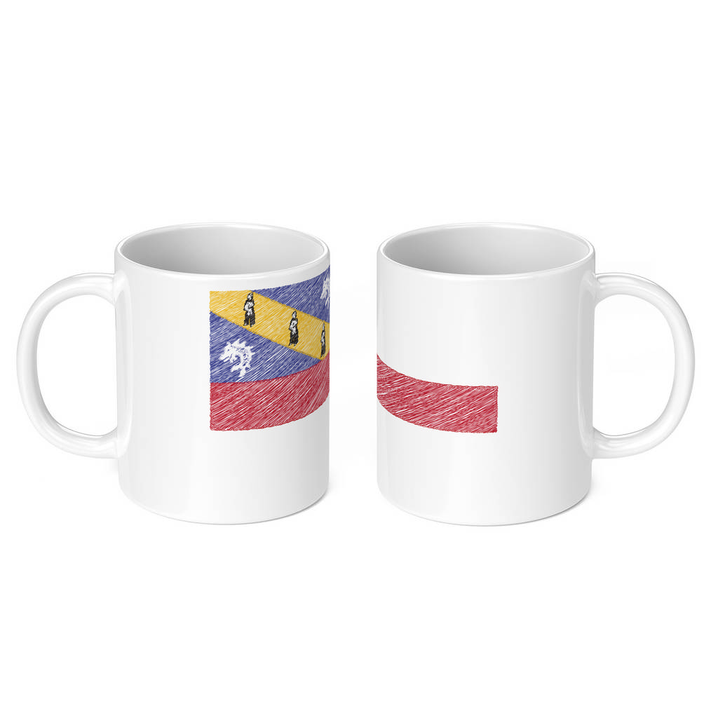 HERM SCRIBBLE FLAG 11oz NOVELTY MUG Mugs