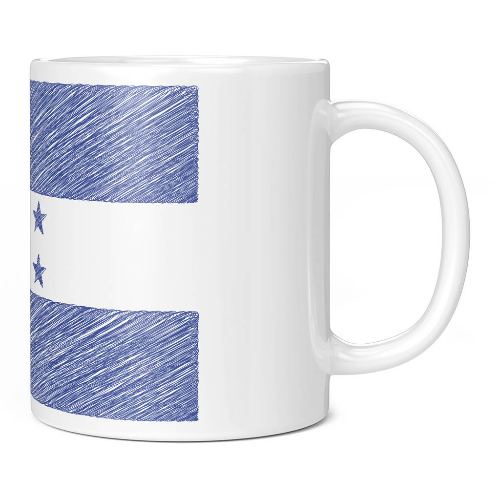 HONDURAS SCRIBBLE FLAG 11oz NOVELTY MUG Mugs