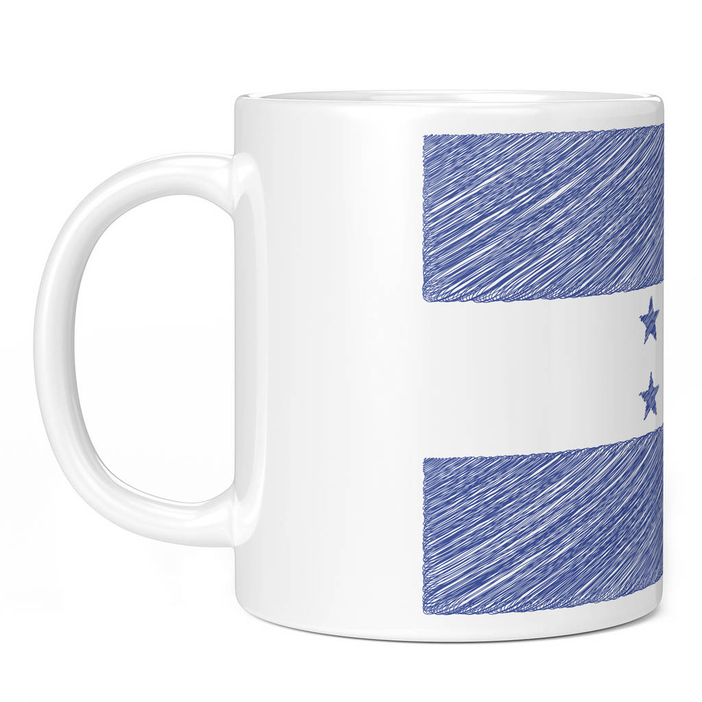 HONDURAS SCRIBBLE FLAG 11oz NOVELTY MUG Mugs