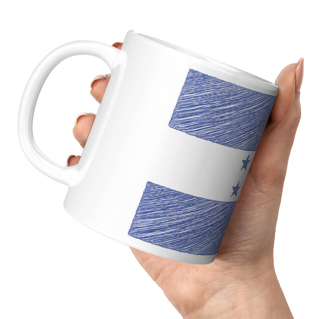 HONDURAS SCRIBBLE FLAG 11oz NOVELTY MUG Mugs