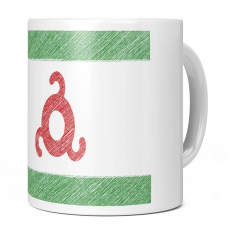 INGUSHETIA SCRIBBLE FLAG 11OZ NOVELTY MUG
