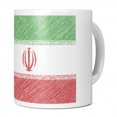 IRAN SCRIBBLE FLAG 11OZ NOVELTY MUG
