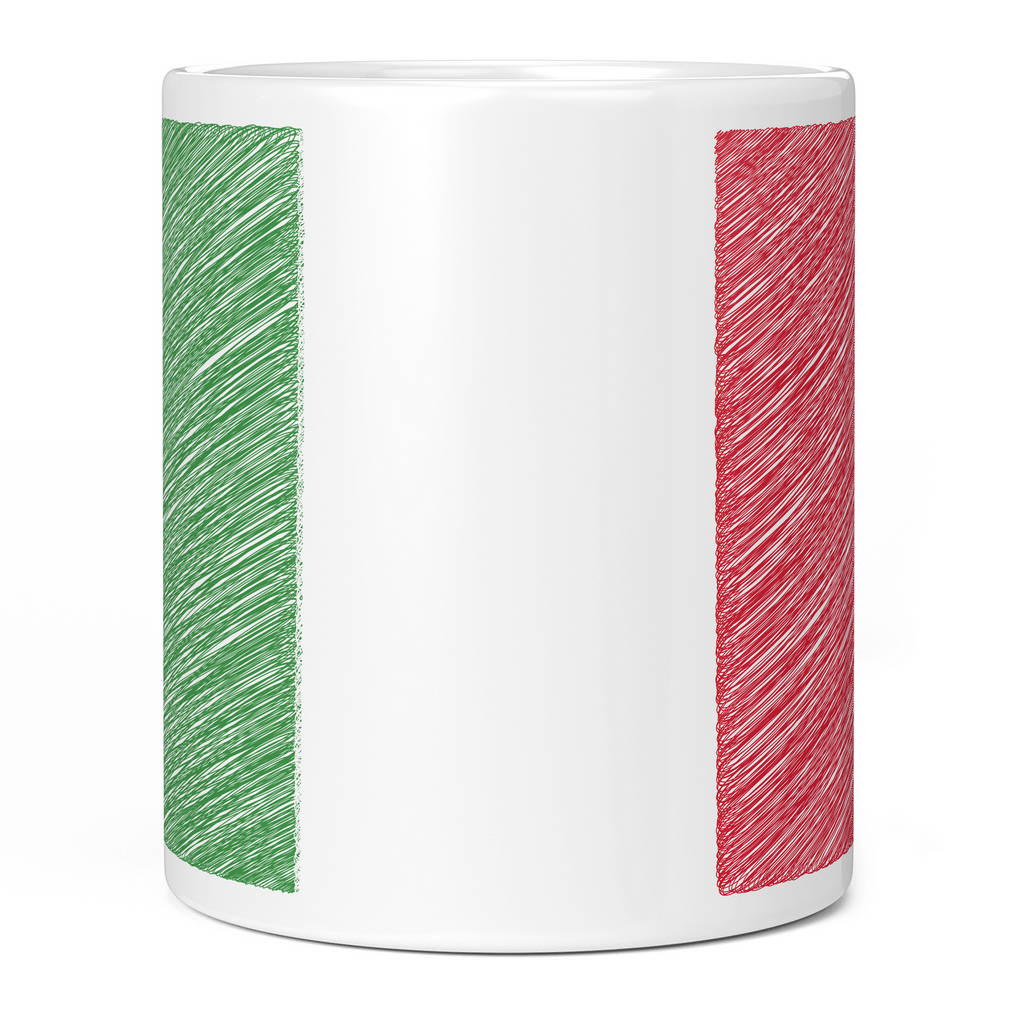 ITALY SCRIBBLE FLAG 11oz NOVELTY MUG Mugs