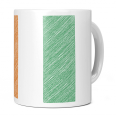 IVORY COAST SCRIBBLE FLAG 11OZ NOVELTY MUG