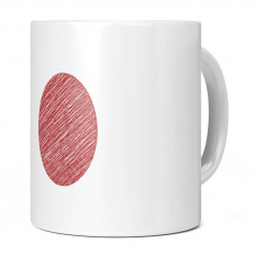JAPAN SCRIBBLE FLAG 11OZ NOVELTY MUG