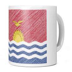 KIRIBATI SCRIBBLE FLAG 11OZ NOVELTY MUG