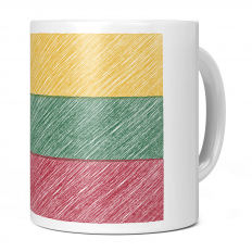 LITHUANIA SCRIBBLE FLAG 11OZ NOVELTY MUG