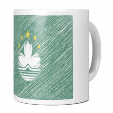 MACAU SCRIBBLE FLAG 11OZ NOVELTY MUG