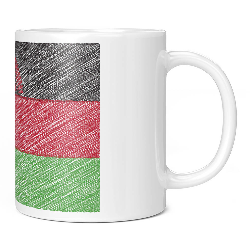 MALAWI SCRIBBLE FLAG 11oz NOVELTY MUG Mugs