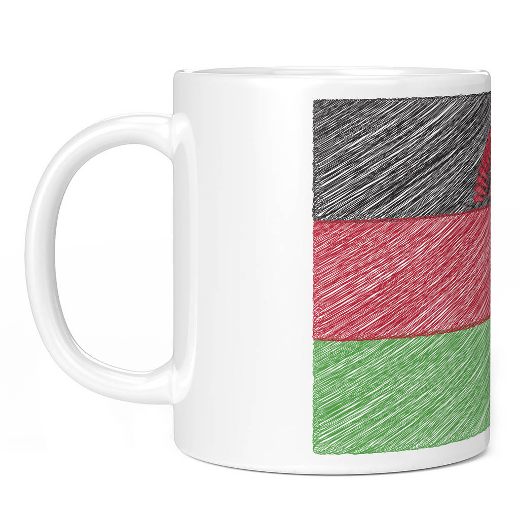 MALAWI SCRIBBLE FLAG 11oz NOVELTY MUG Mugs