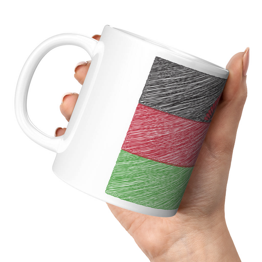 MALAWI SCRIBBLE FLAG 11oz NOVELTY MUG Mugs
