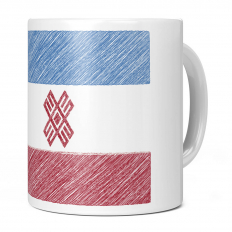 MARI EL SCRIBBLE FLAG 11OZ NOVELTY MUG